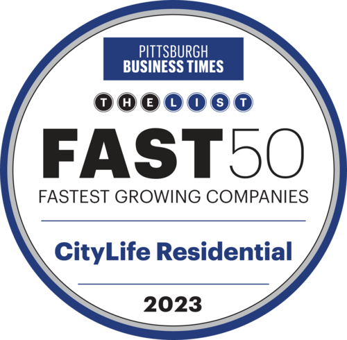 Pittsburgh Business Times Fast 50, Fastest Growing Companies, CityLife Residential, 2023
