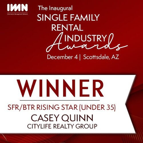 Single Family Rental Industry Awards, SFR/BTR Rising Star Under 35, Winner, Casey Quinn